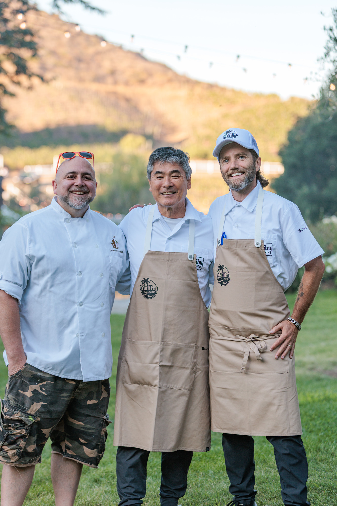 Chefs Duff Goldman, Roy Yamaguchi and Marcel Vigneron at last year’s Malibu Food & Wine Festival.